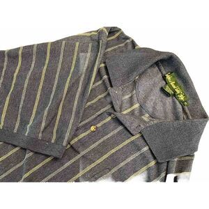 Knights of The‎ Round Table Short Sleeve Polo Shirt Vertical Stripe Size XL